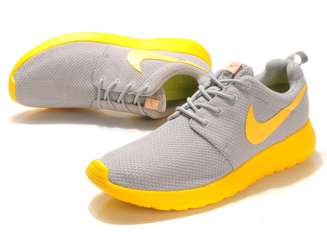 nike Roshe running chaussures hommes gris jaune (5)